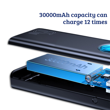 Baseus Amblight Digital Display Fast Charge Power Bank 30000mAh 65W QC3.0-Black